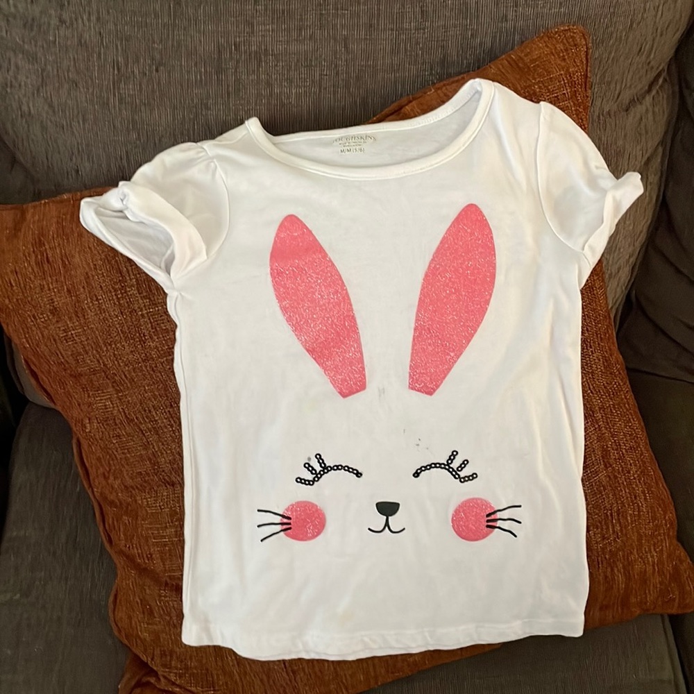 White toughskins shirt for girls size M/M (5/6)